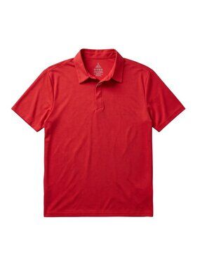 NWOT | Crimson Red Anti-UV Moisture Wicking Technical Performance Polo Shirt | L